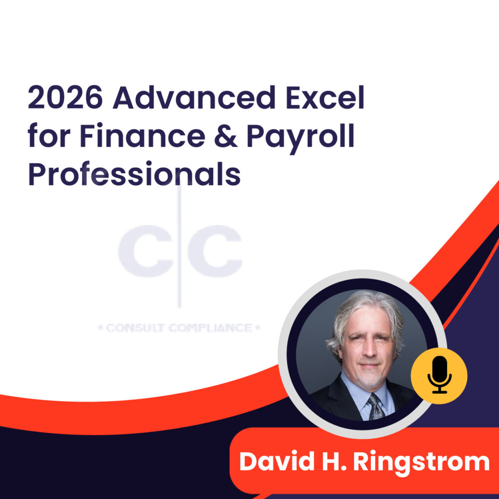 2026 Advanced Excel for Finance & Payroll Professionals